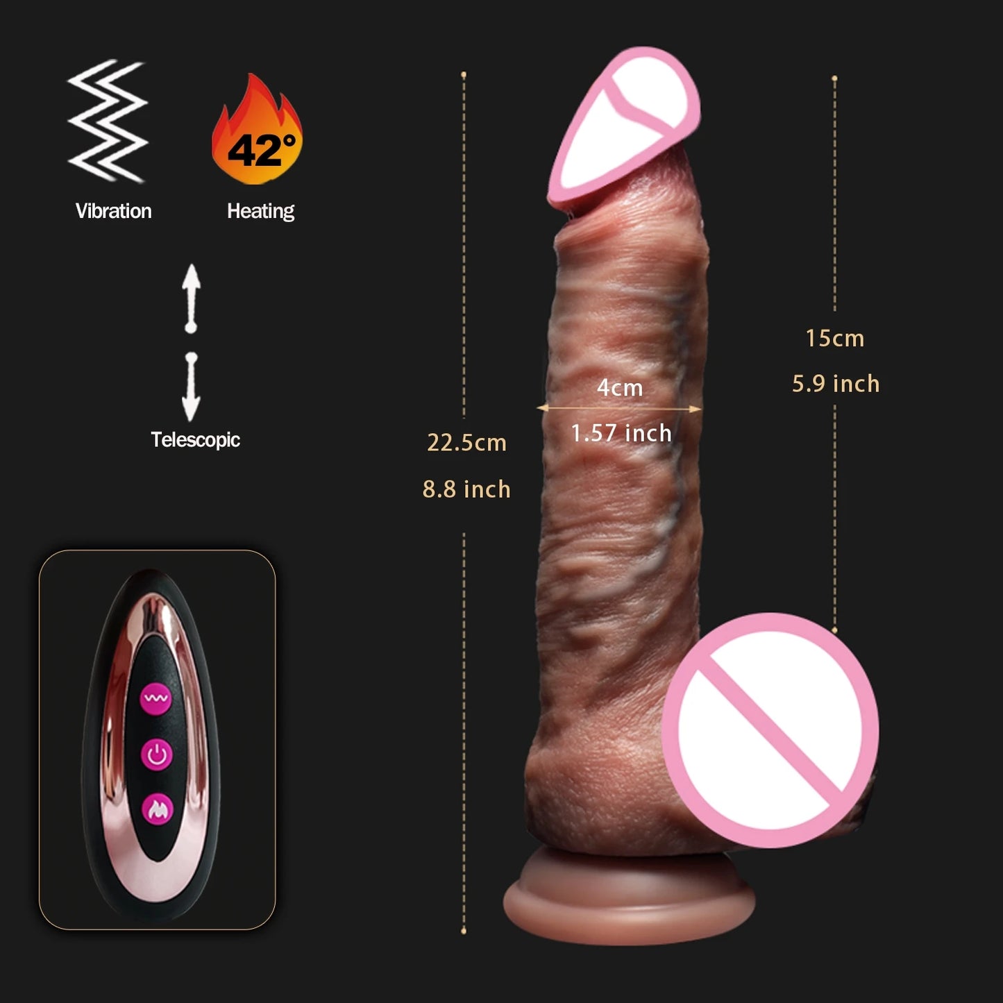 Realistic Dildo Vibrator Big Penis Penetration Anal Adult Sex Toys For Anal Vibration Heating Dick Dildos For Women Masturbation
