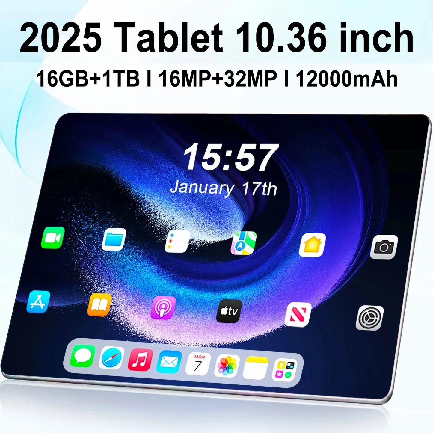 5G Tablet Android 13.0 16GB RAM,1TB ROM Brand New 10.36 Inch Tablet 16MP 32MP 12000mAh 10Core WIFI Bluetooth Network