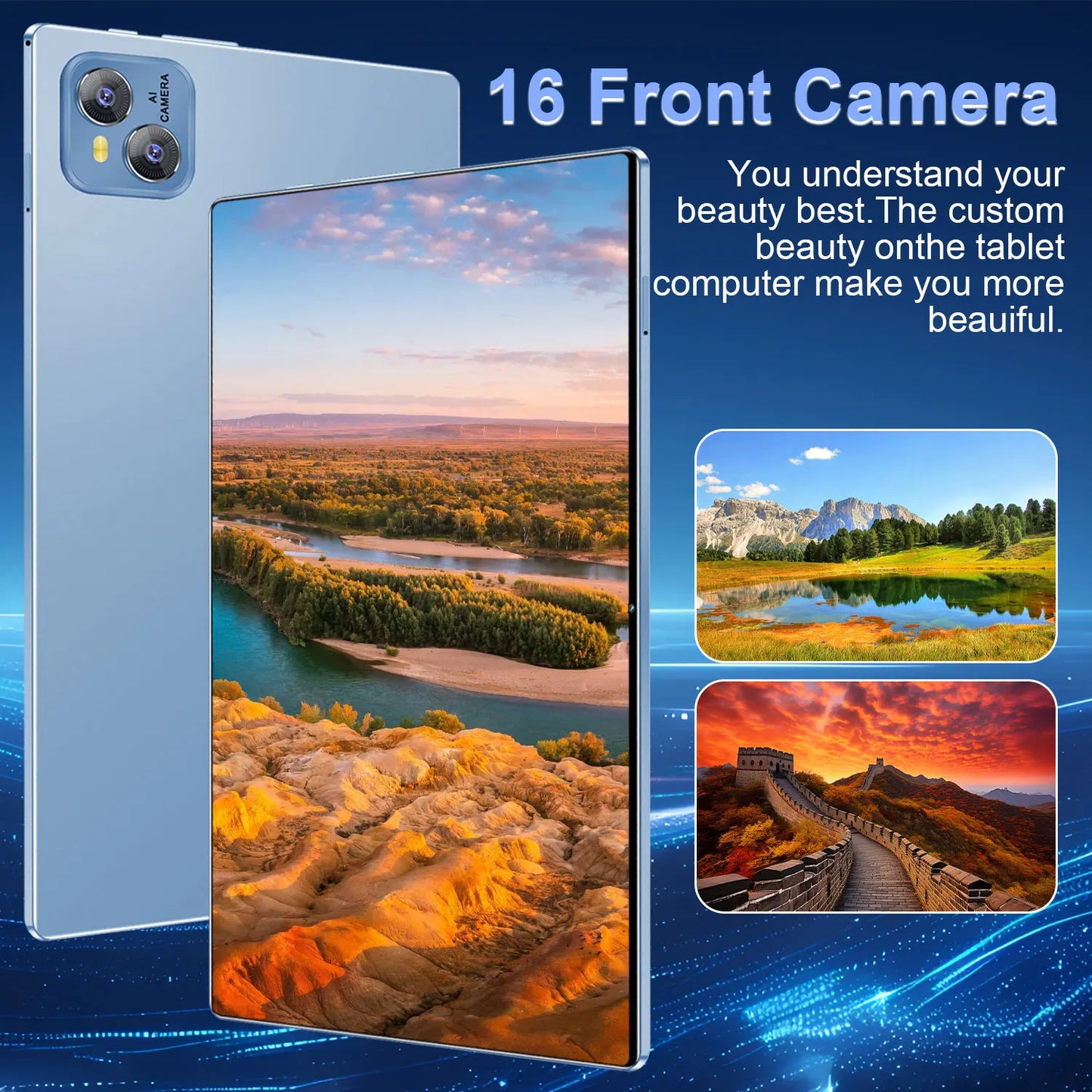5G Tablet Android 13.0 16GB RAM,1TB ROM Brand New 10.36 Inch Tablet 16MP 32MP 12000mAh 10Core WIFI Bluetooth Network