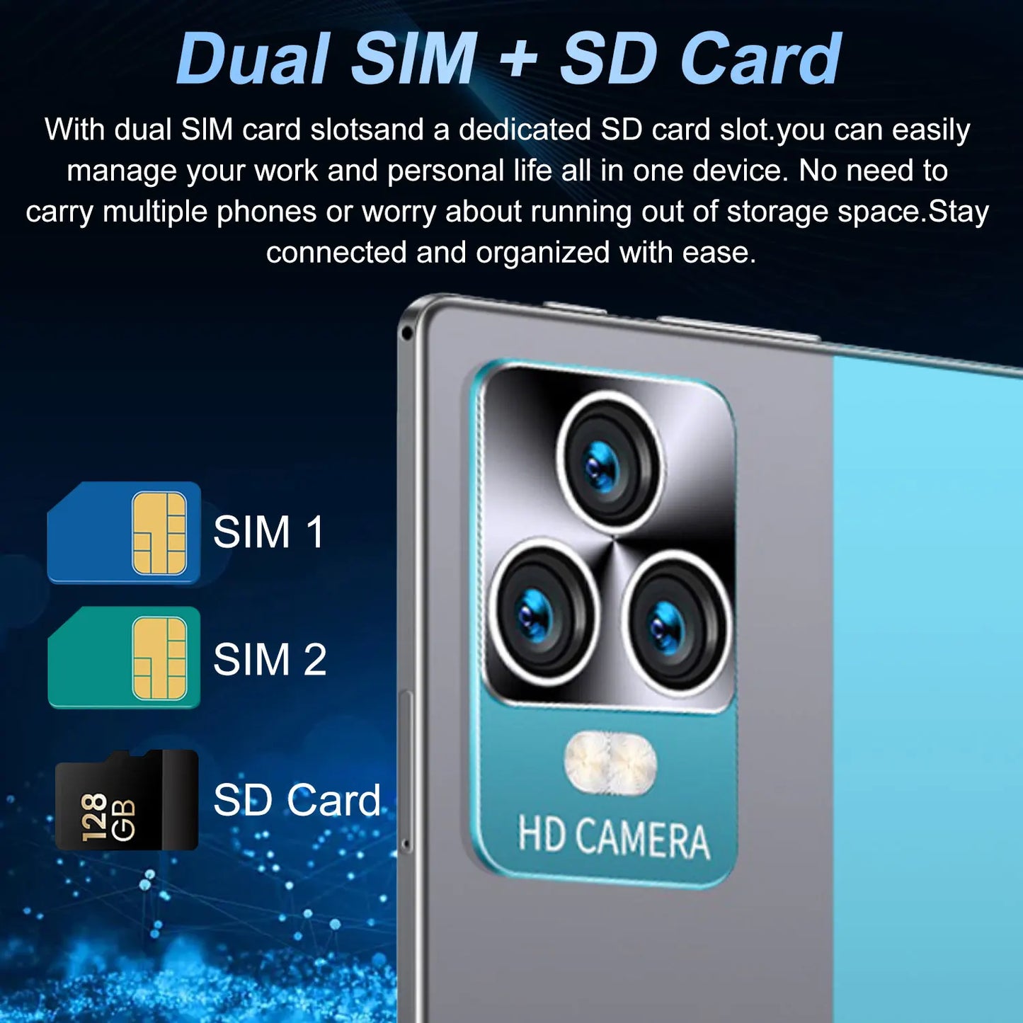 5G Tablet Android 13.0 16GB RAM,1TB ROM Brand New 10.36 Inch Tablet 16MP 32MP 12000mAh 10Core WIFI Bluetooth Network