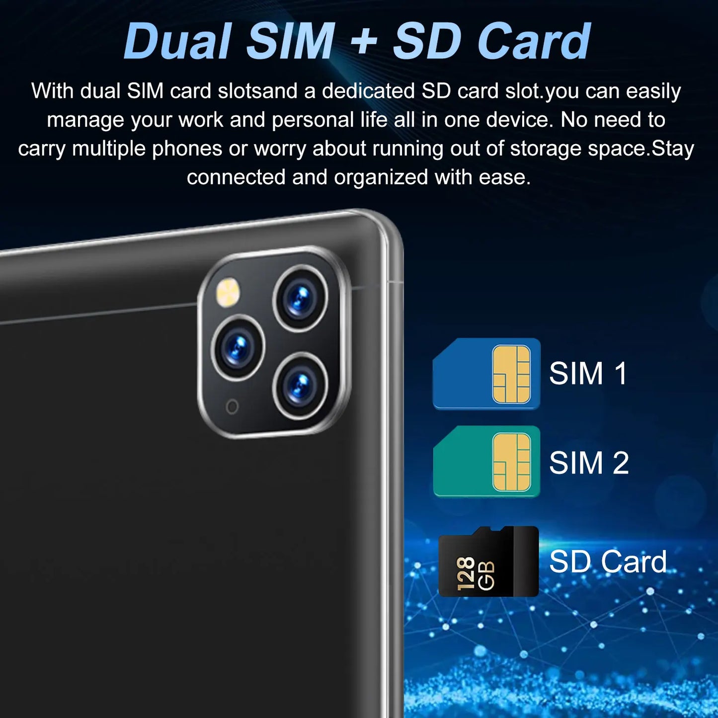 5G Tablet Android 13.0 16GB RAM,1TB ROM Brand New 10.36 Inch Tablet 16MP 32MP 12000mAh 10Core WIFI Bluetooth Network