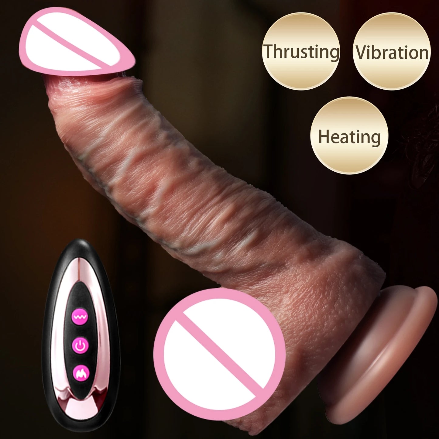 Realistic Dildo Vibrator Big Penis Penetration Anal Adult Sex Toys For Anal Vibration Heating Dick Dildos For Women Masturbation