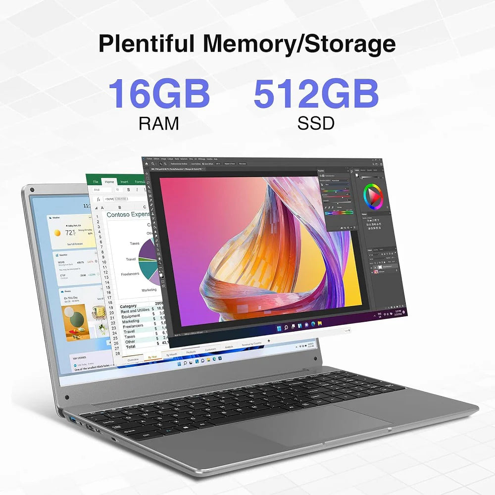 15.6 Inch Intel Core I3-5005U 16GB 256GB 512GB SSD SATA Laptops Brand New Laptop I3 Personal and Home Laptops
