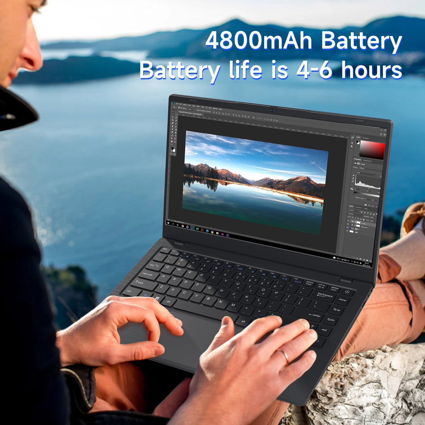 48 Hours Delivery 14 Inch Laptop Intel N4000 8GB+512GB Win11 Pro Ordinateur Portable PC Cheap Gaming Laptop