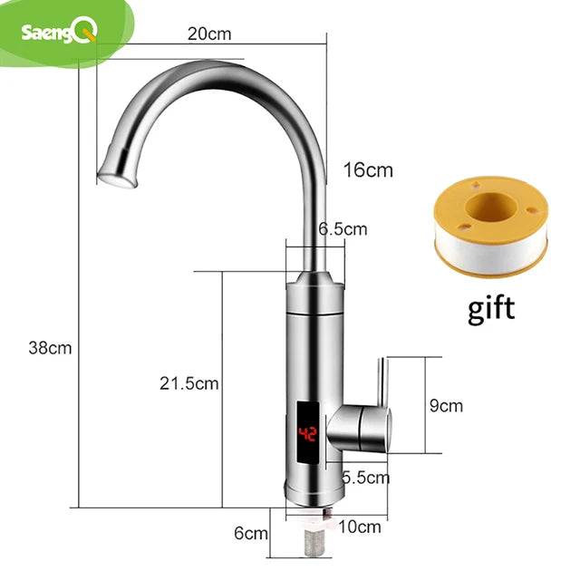 saengQ Electric Water Faucet Instant Water Heater Kitchen Hot Faucet Heater 220V Heating Faucet Instantaneous Heaters