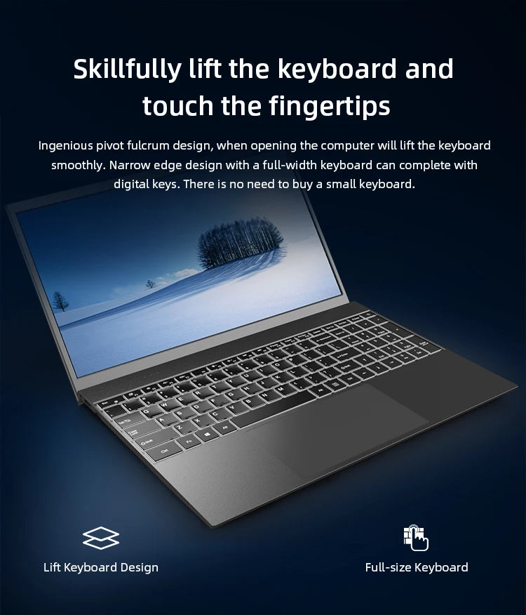 Intel Pentium J3710 Quad Core DDR3 8GB+256GB Dual SSD Laptop Brand New Personal and Home Laptops
