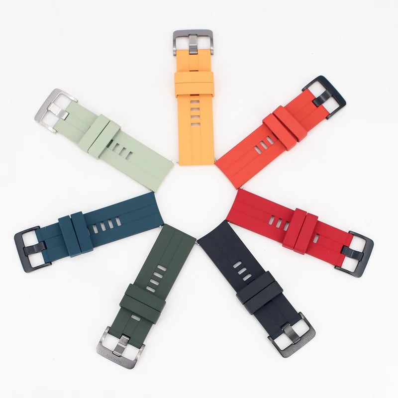 Original Huawei GT2 46mm FKM Rubber Watch Band 22mm Huawei Genuine Leather strap GT Stainless Steel Milanese Wacth Strap