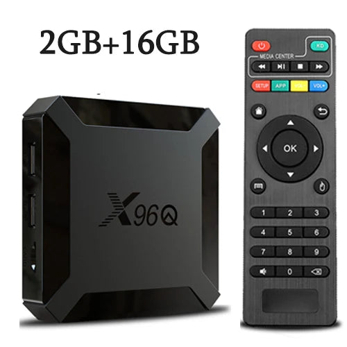 Hot X96Q Android 10.0 Fast Smart TV BOX 2GB 16GB Allwinner H313 Quad Core 4K VS X96 Mini Set top box fast shipping