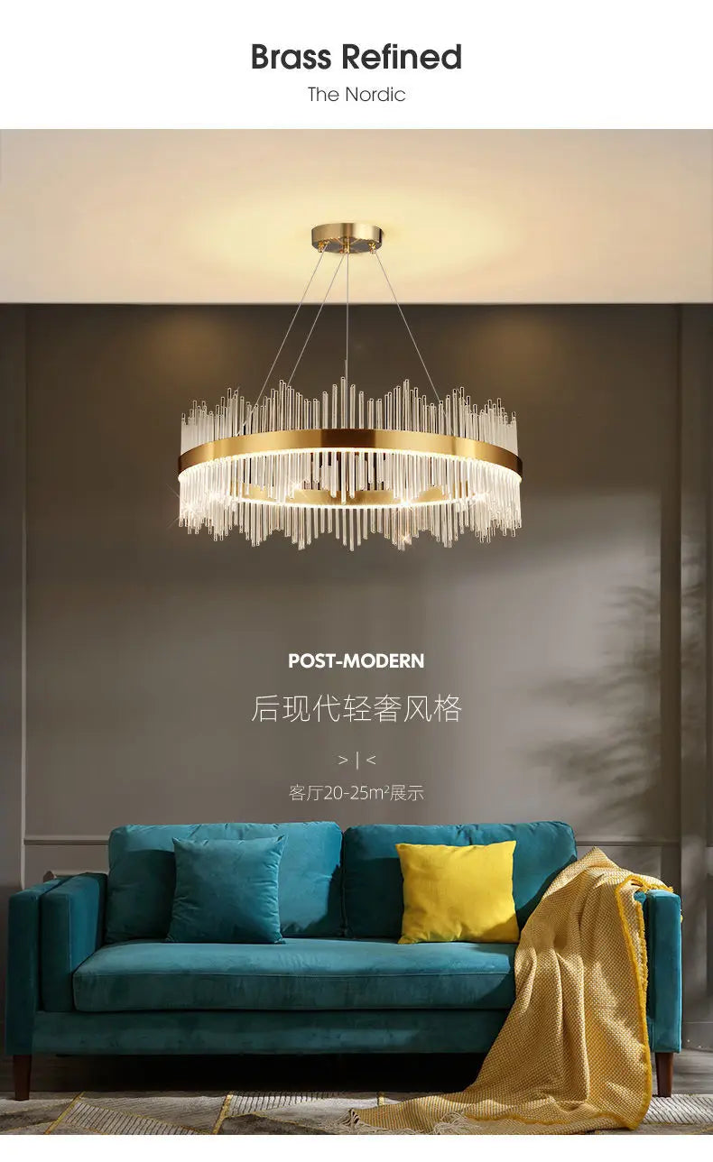 Chandelier Living Room Modern Simple Light Luxury Lighting Dining Room Lamp Hall Pendant Lights Crystal Bedroom Lamp 2025 New