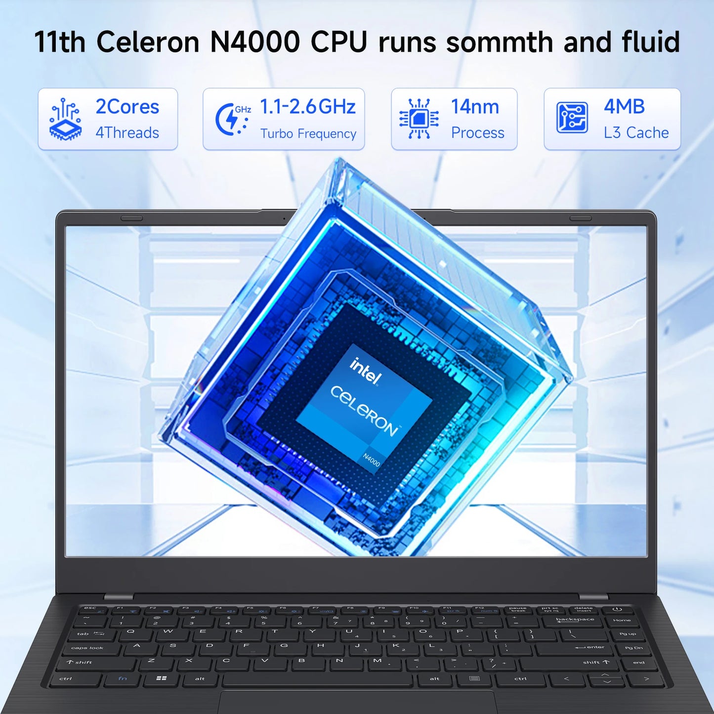 48 Hours Delivery 14 Inch Laptop Intel N4000 8GB+512GB Win11 Pro Ordinateur Portable PC Cheap Gaming Laptop