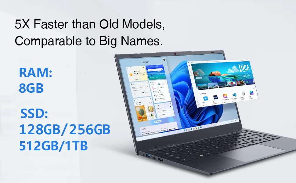 14 Inch Laptop Intel 8GB DDR4 Laptops Brand New Ordinateur Portable PC Personal and Home Laptops