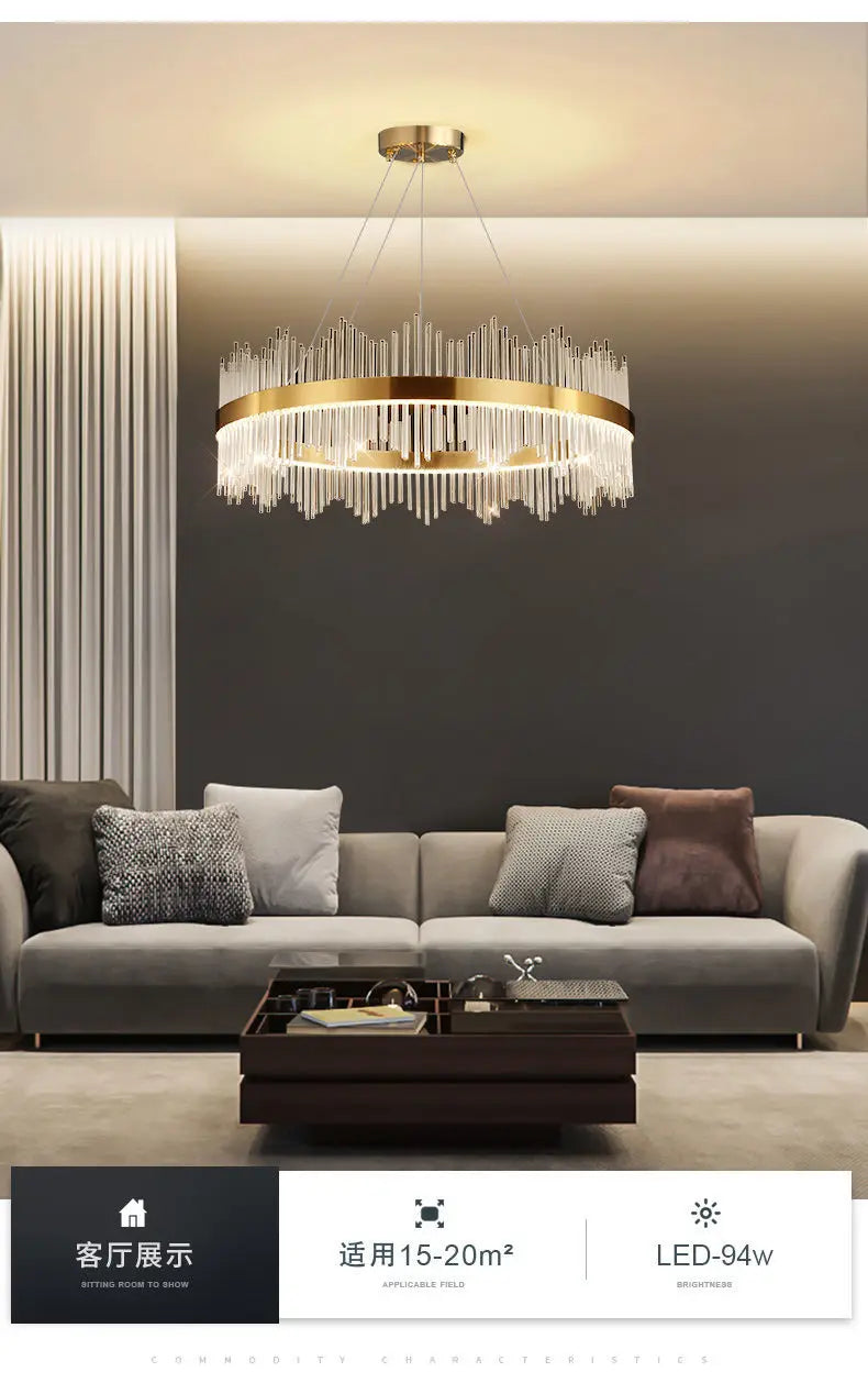 Chandelier Living Room Modern Simple Light Luxury Lighting Dining Room Lamp Hall Pendant Lights Crystal Bedroom Lamp 2025 New