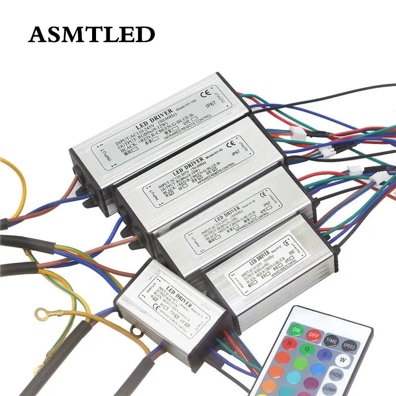 RGB LED Driver With Chip High Power COB LED lamp Beads 10W 20W 30W 50W 100W Lighting Transformers For DIY Floodlight Spot light