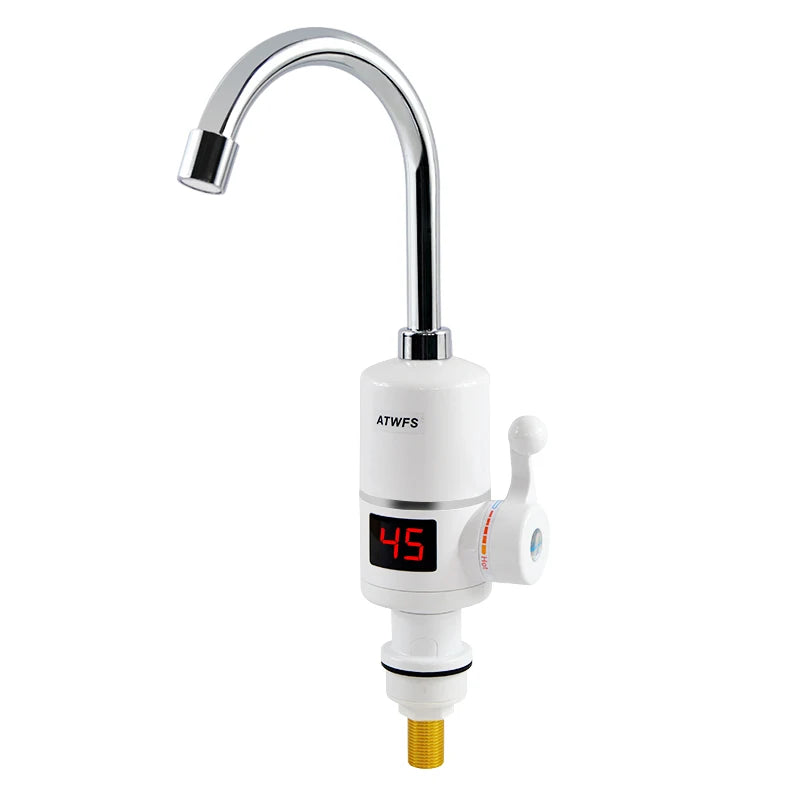 ATWFS Instant Hot Water Heater Tap Fast Instantaneous Thermostat for Water Heater 3000w Electrical Faucet Temperature Display
