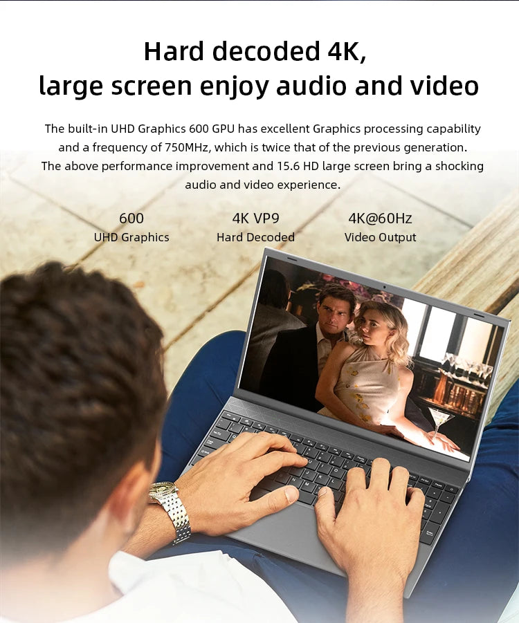 Intel Pentium Processor J3710 2M Cache Dual SSD DDR3 8GB 512GB Student Laptop Laptop I3