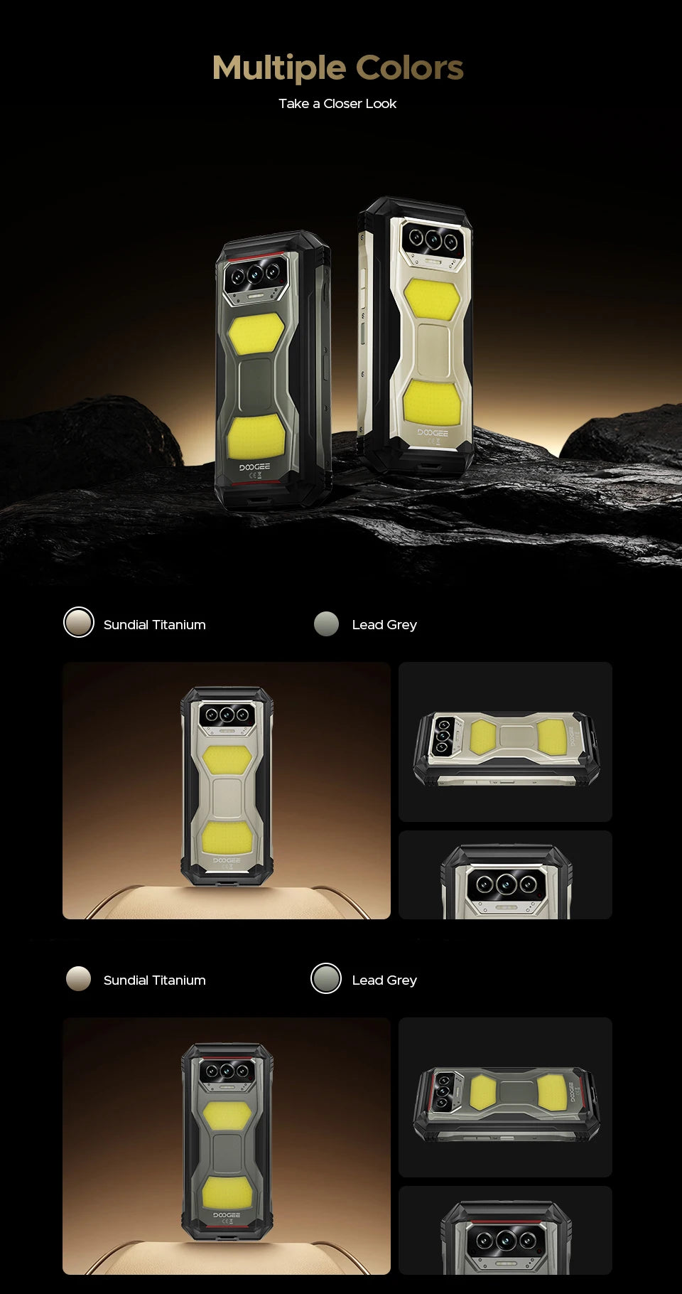 Global Version DOOGEE V Max S 5G Rugged Phone 24GB(8+16) 256GB 6.58" 120Hz 22000mAh Battery 108MP Camera Dual Camping Lights
