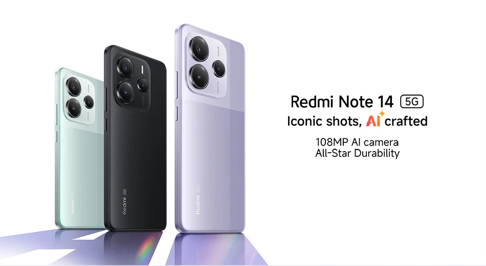 Redmi Note 14 5G Xiaomi Global Version MediaTek Dimensity 7025 Ultra 108MP Camera 45W Turbo Charging 5110mAh Battery Smartphone