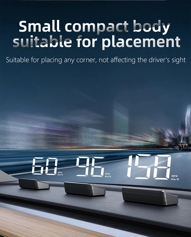 Xiaomi New Car Speedometer HUD Head Up Display Digital Speed Mete GPS Compass Multifunctional Automatic Car Windshield Projector