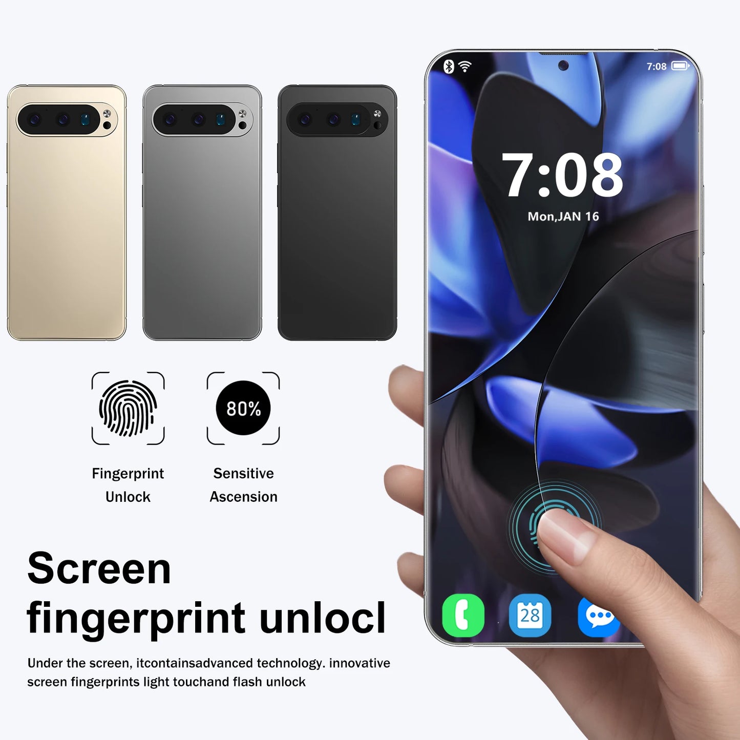 2025 Pixel 9 Pro XL Smartphone 7.3 FHD + 108MP 22GB + 2TB Snapdragon 8 Gen4 8800mAh 5G Dual SIM, Android 15 Expandable Memory