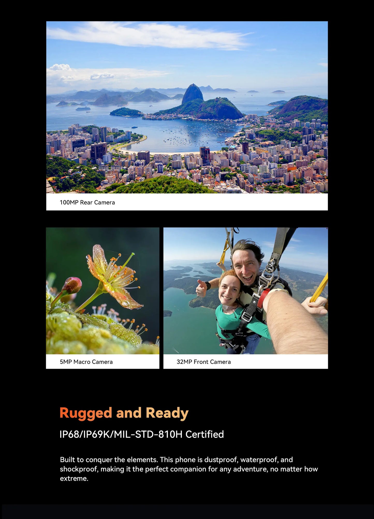Cubot KingKong Power 3,24 Гб+256 Гб,4G Rugged,10200 мАч,120Hz Screen,100MP Camera,NFC,Android 14,33W глобальная версия