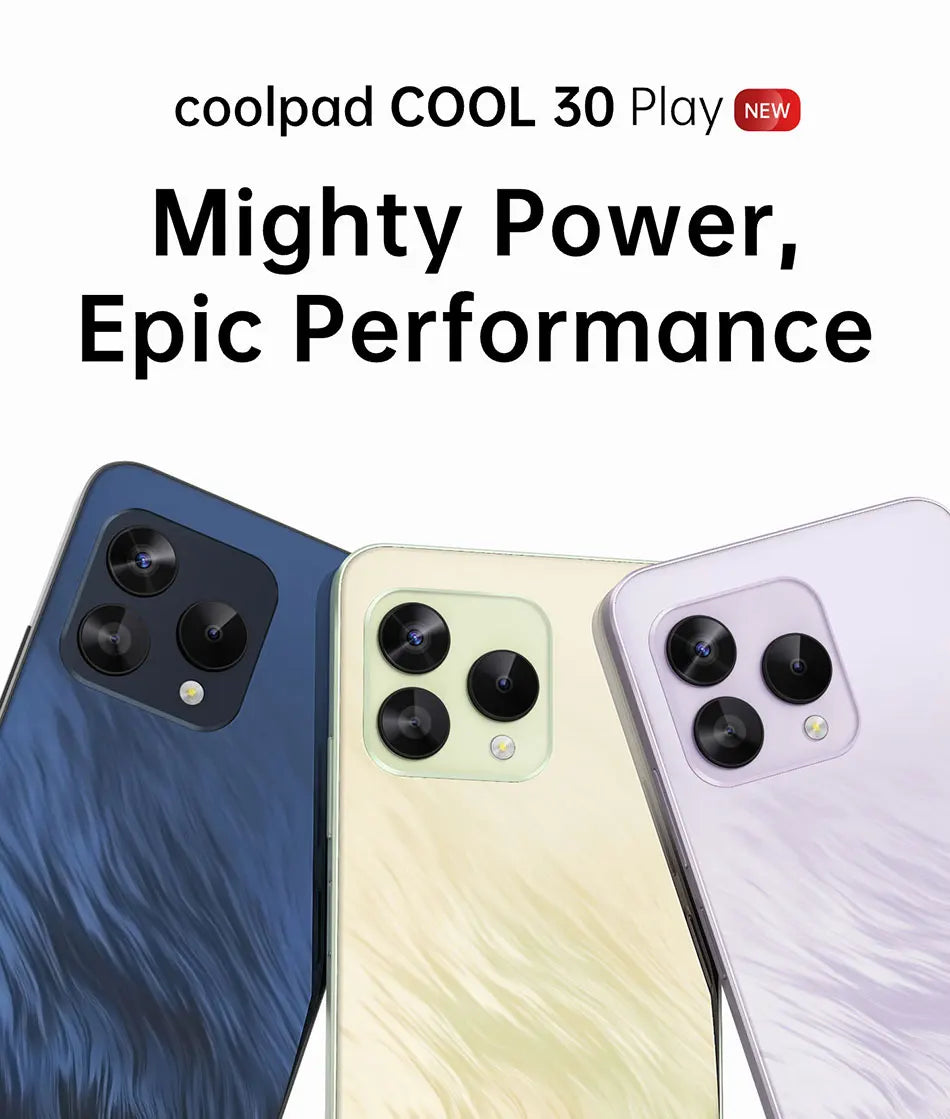 Global Version coolpad COOL 30 Play Smartphone NFC 6.79" HD+ 90Hz Punch-Hole Screen Helio G99 64MP Triple Camera 5000mAh Battery