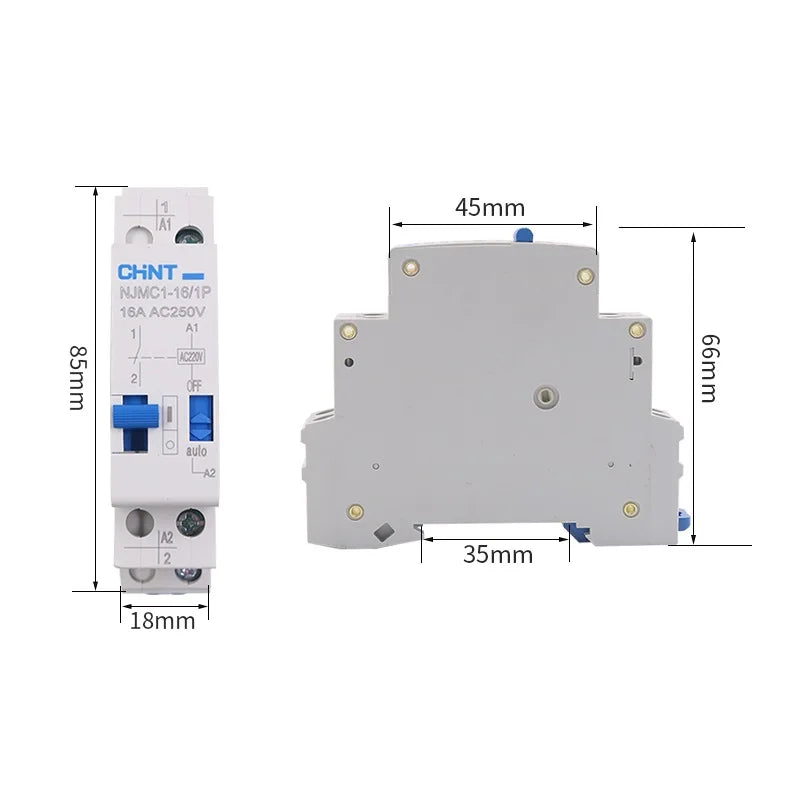 CHINT Impulse Signal Pulse Relay NJMC1 Signal Relay NJMC1-16 1P 2P 3P 4P AC220V DC24V 16A CHNT