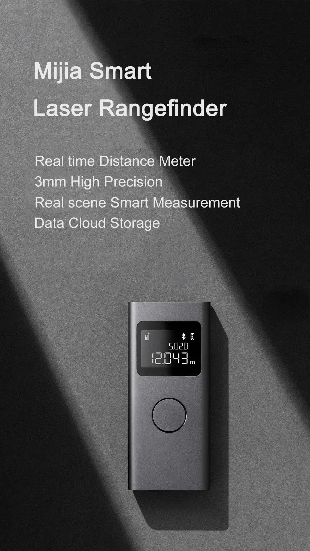 Xiaomi Mijia Smart Laser Range Finder Tape Measure Work with Mi Home APP Indoor Rangefinder Distance Meter Digital Device Tools