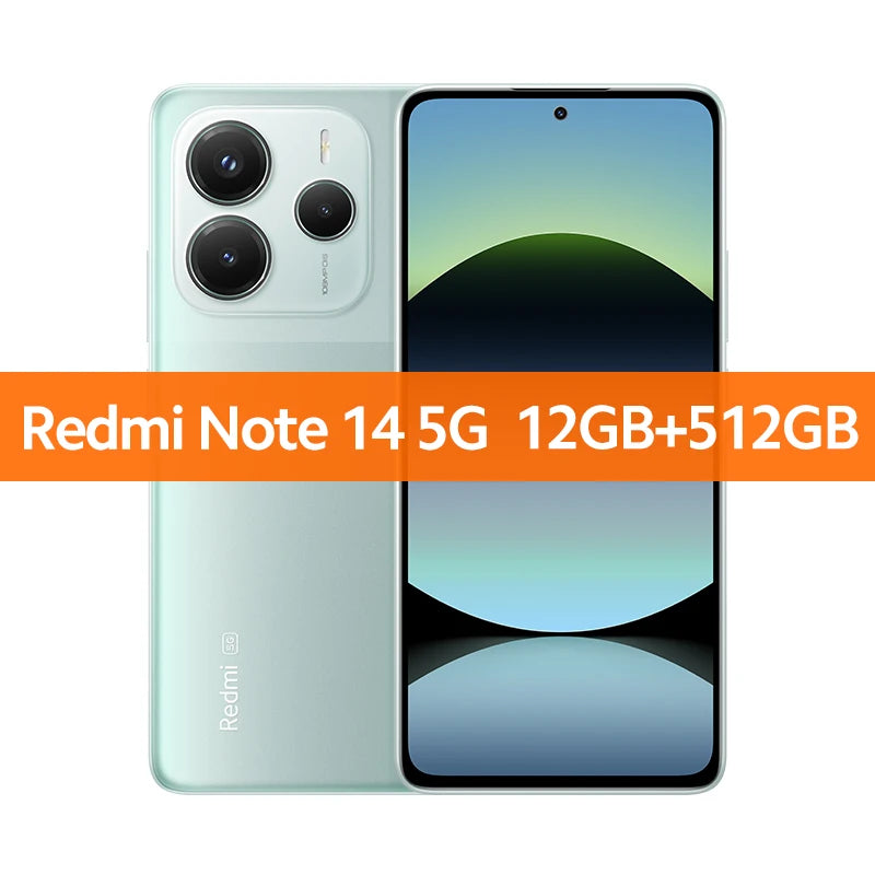 Redmi Note 14 5G Xiaomi Global Version MediaTek Dimensity 7025 Ultra 108MP Camera 45W Turbo Charging 5110mAh Battery Smartphone