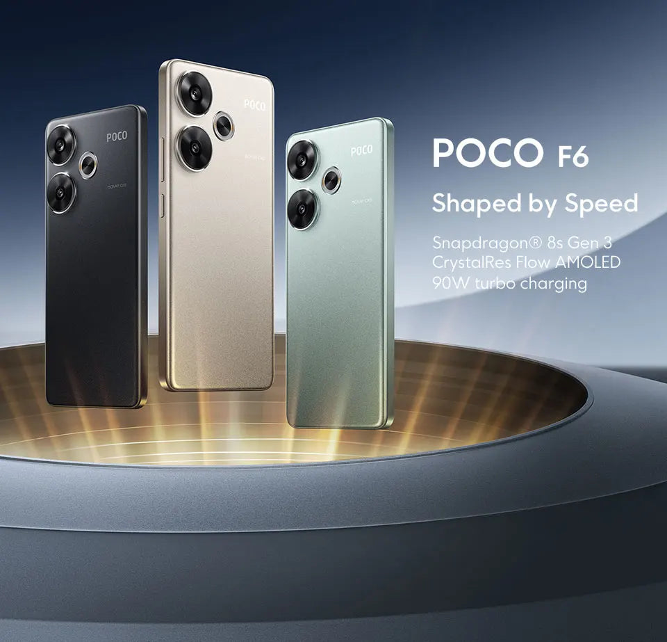POCO F6 5G Global Version Cellphone 90W turbo charging 120Hz Flow AMOLED display 50MP camera system with OIS Snapdragon 8s Gen 3