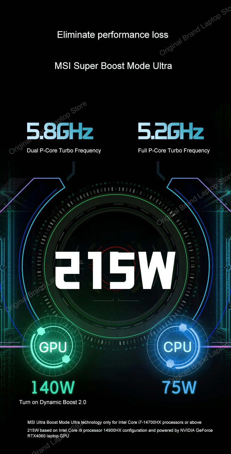 2024 MSI Vector 17 HX Gaming Laptop 17 Inch QHD 2.5K 240Hz IPS Screen Netbook i9-14900HX 32GB 1TB RTX4070 Notebook Computer PC