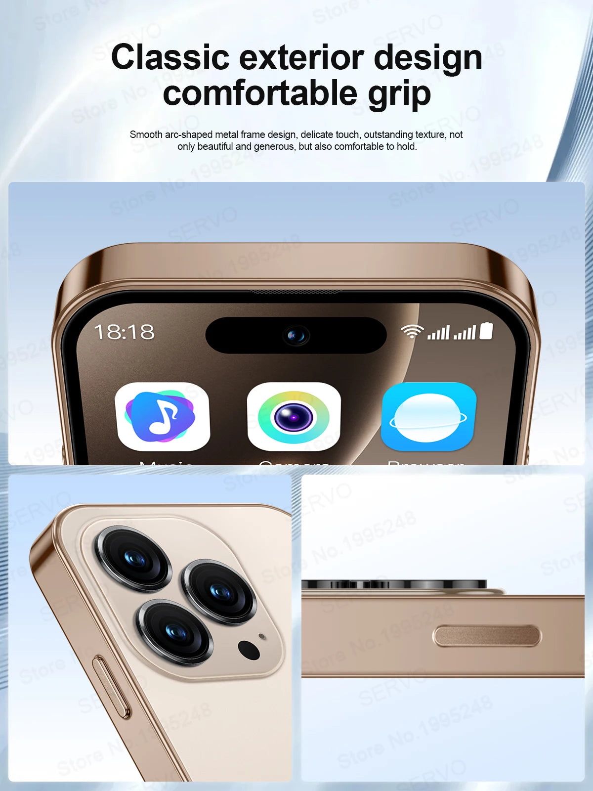 SERVO S16 Mini 4.0" Display Smartphone Android 10.0 3G WCDMA Dual SIM Standby 2GB+16GB Play Store WiFi Cute Cellphone Free Gifts