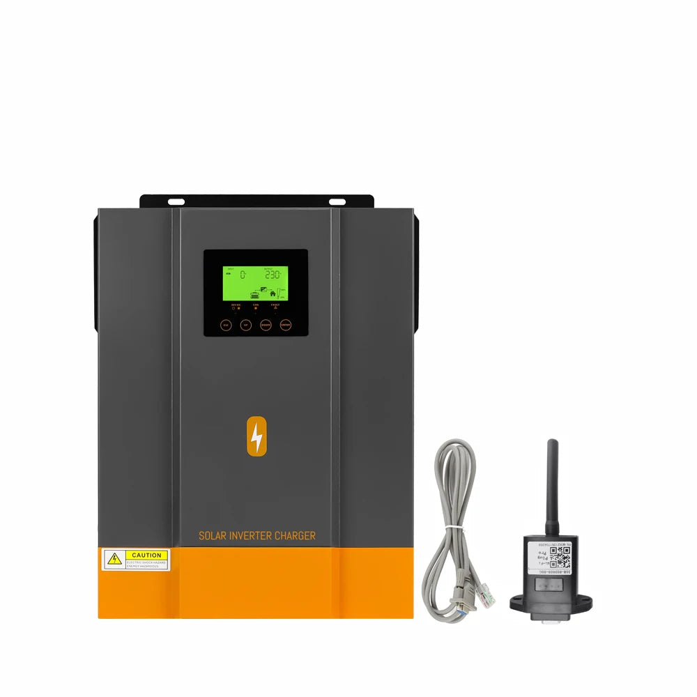 3000W 80A MPPT Solar Charge Controller DC 24V to 230V AC Max Solar Panel Input 450V Pure Sine Wave Hybrid Inverter Fit Lifepo4