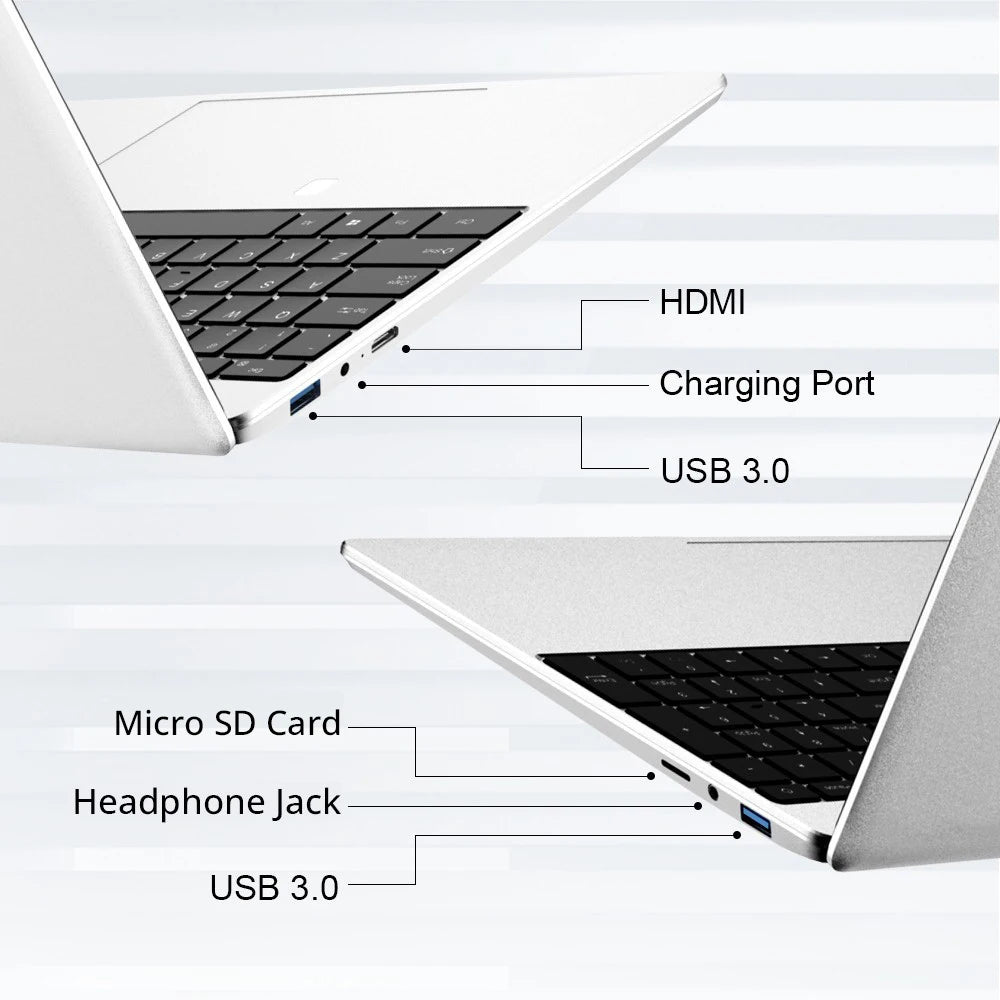 Ninkear N15 Air Laptop, 15.6'' 1920*1080 IPS Screen, Intel N95 4 Cores 3.4GHz, 16GB RAM 512GB SSD, Dual Band WiFi Bluetooth 4.2