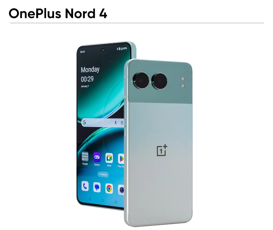5G OnePlus Nord 4 Smartphone 100W Fast Charging Snapdragon 7 Gen 3 6.74'' 120Hz OLED Display 50MP Camera NFC Global Version