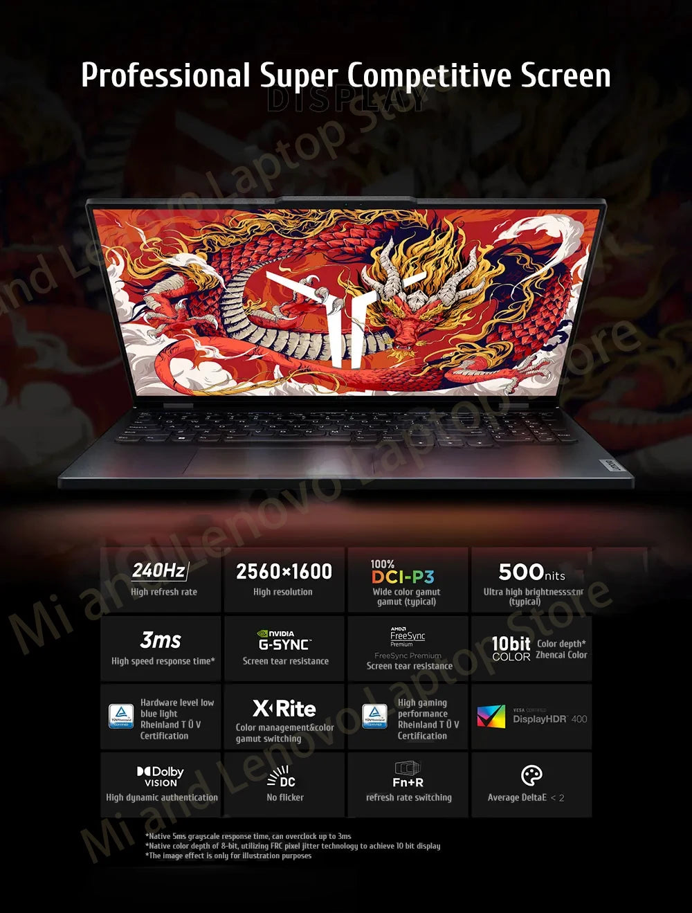 Lenovo LEGION R9000P 2025 R9 8945HX RTX 5060 32GB 1TB 16inch 2.5K 240Hz Game Screen