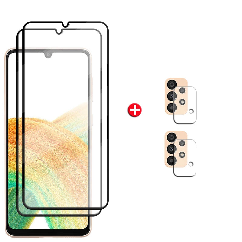 Full Cover Glass For Samsung Galaxy A33 Glass For Samsung A33 Tempered Glass Screen Protector For Samsung A 33 A33 5G Lens Glass