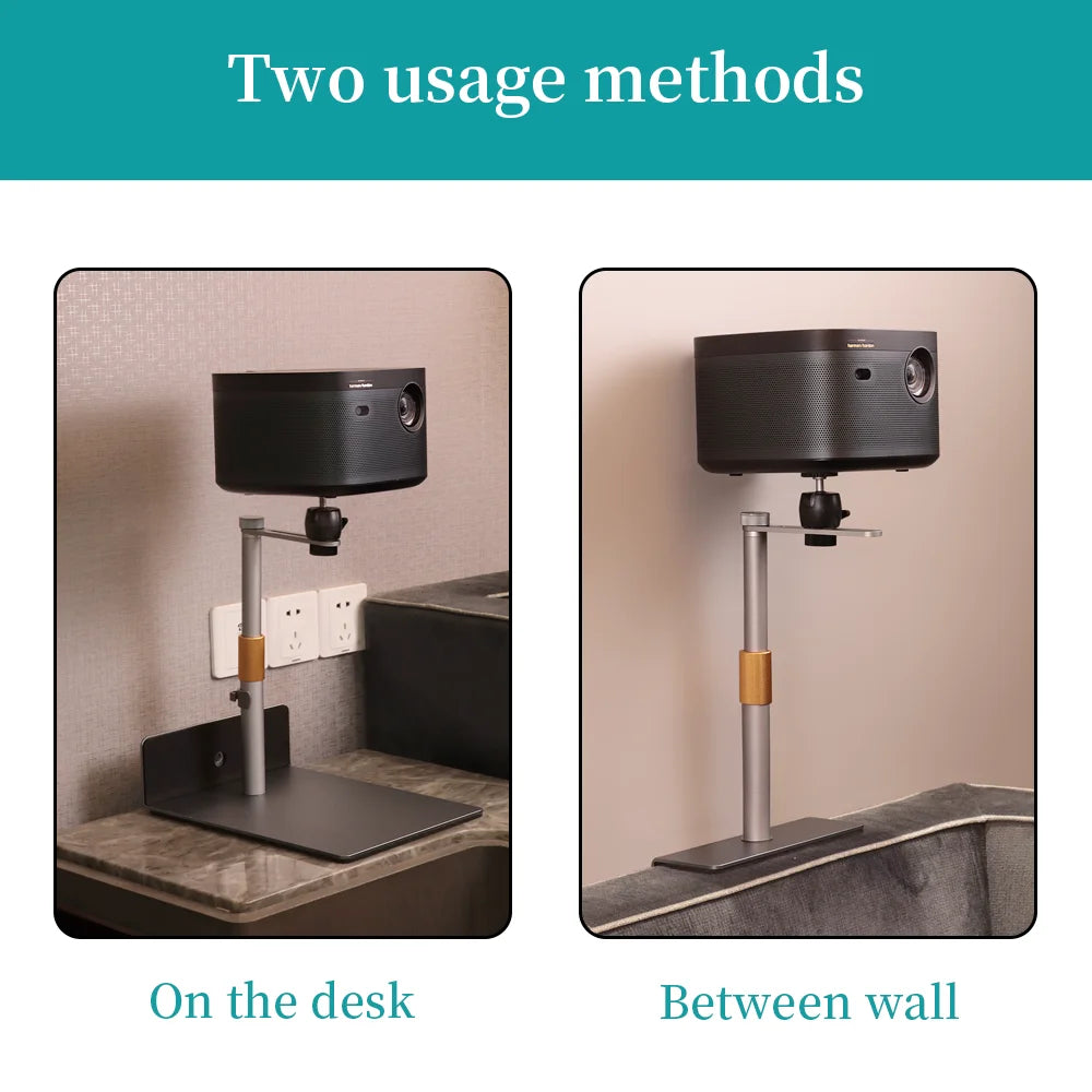 Multifunctional Projector Stand for Bedside Desktop Sofa Bed 360° Rotation Adjustable Thick Metal Base Projector Support Bracket