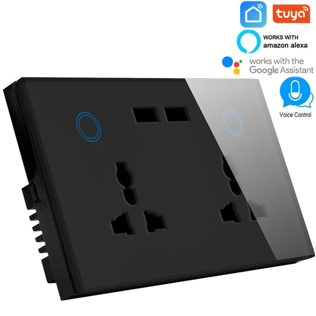 Shawader Tuya Wifi Smart USB Type-C PD 20W Wall Socket Universal Electrical Plug Outlet Power Switch Wireless,Alexa Google Home