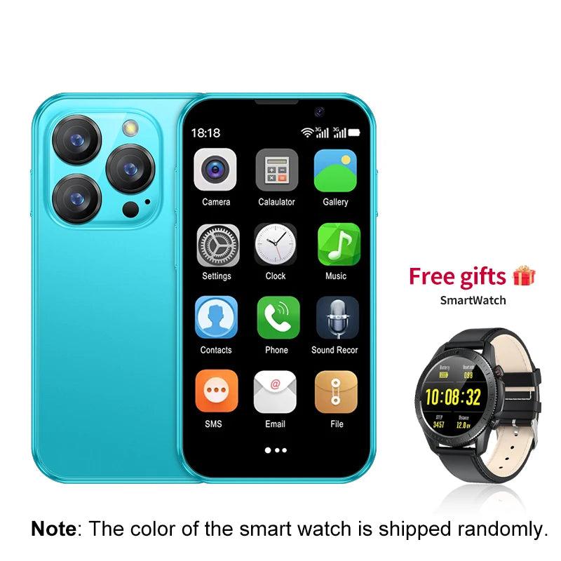 NEW SERVO 16SE Mini 3G Cute Smart Phone Android System 2 SIM Cards 3.0 inch Display Facial Unlock 2GB 16GB Small Card Smartphone