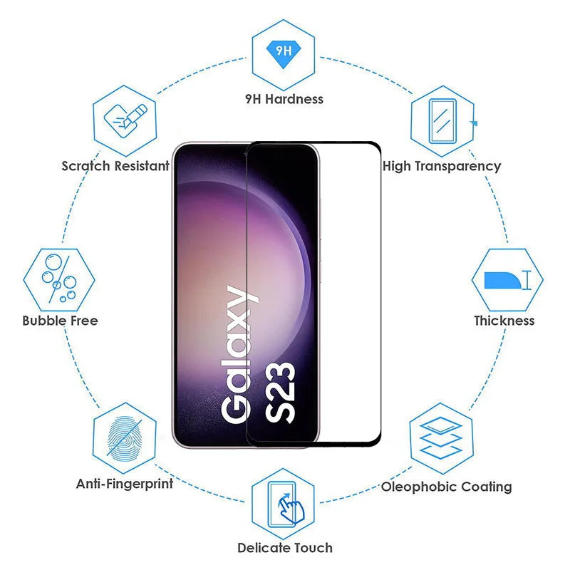 for samsung s23 s25 s24 fe Screen Protector for Samsung s25 ultra s24 s23 s21 s22 plus s23 fe glass protection galaxy s 23 accesorios Glass protectors for samsung s23 mica Samsung s24 plus
