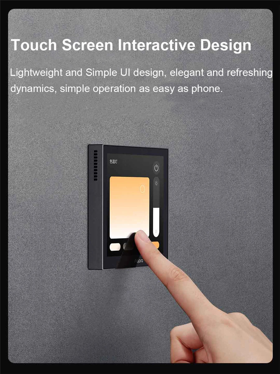 Aqara Smart Scene panel Switch S1 3.95 inch Touch Screen Voice Light Control AI Gesture Recognition For HomeK Aqara Home App