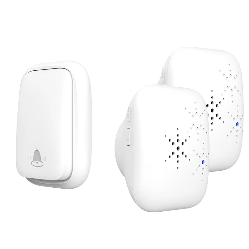 Lunzo No Battery Self Powered Wireless Doorbell US/UK/EU Plug 38 Ringtones Outdoor Waterproof 150m Range Kinetic Door Bell