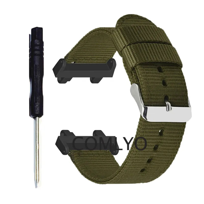 For Amazfit Active EDGE Strap Smart Watch Nylon Canvas Sports Bracelet Women men Screen Protector Accessories