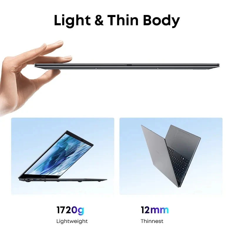 CHUWI GemiBook Plus Laptop 15.6'' FHD 1920 * 1080 16GB LPDDR5 512GB SSD Intel Alder Lake N100 WiFi 6 Windows 11 Laptops