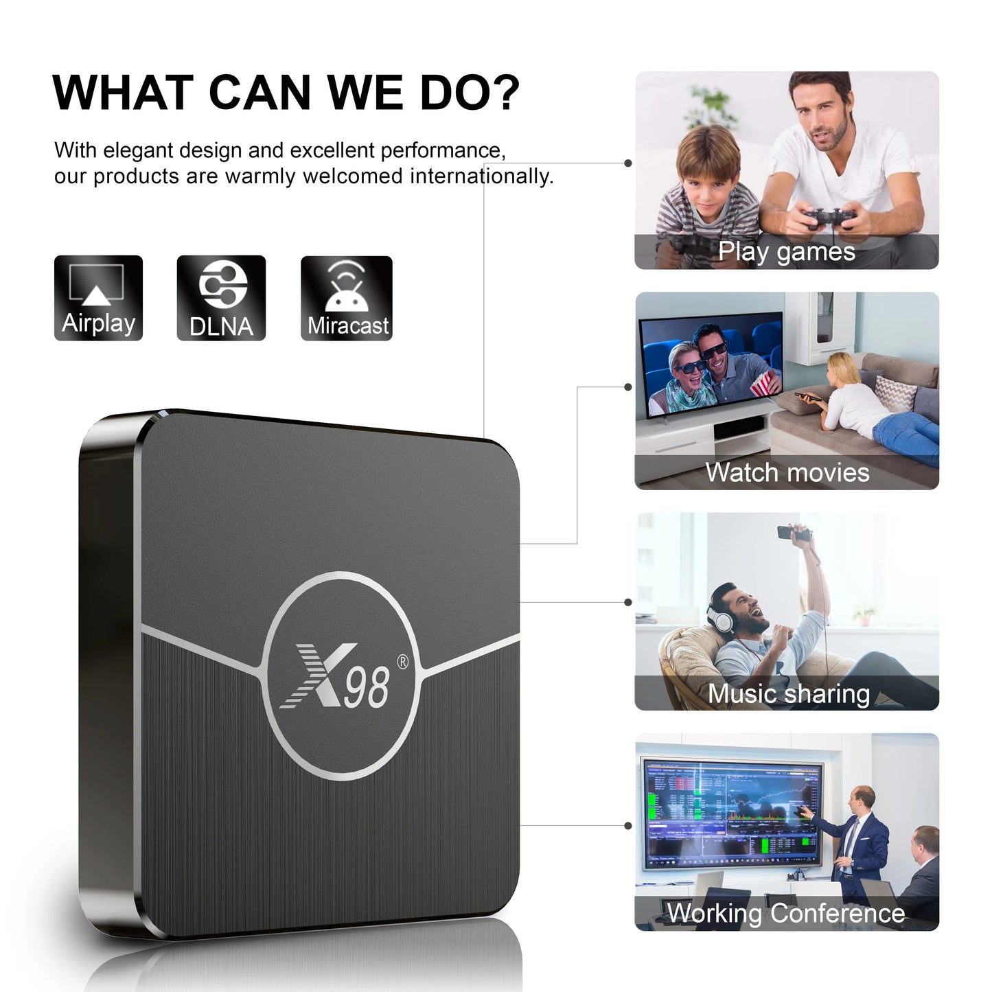 X98Plus TV Box Android 11.0 TV box 4G 32G 64G Set Top Box AV1 BT 2.4G 5G Wifi 4K HDR Video Media Player X98 Plus Amlogic S905W2