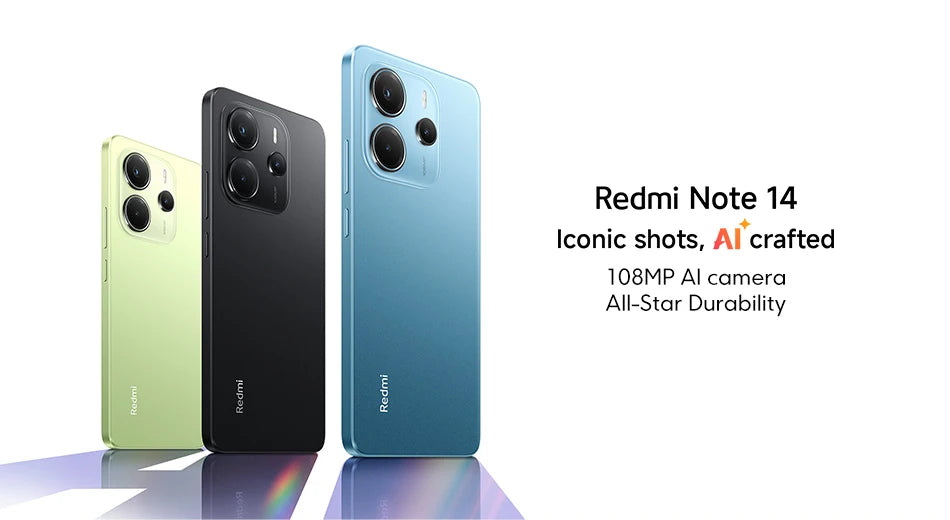 【World Premiere】Global Version Xiaomi Redmi Note 14 MediaTek Helio G99-Ultra 108MP AI Camera 6.67" AMOLED 120Hz Display 5500mAh