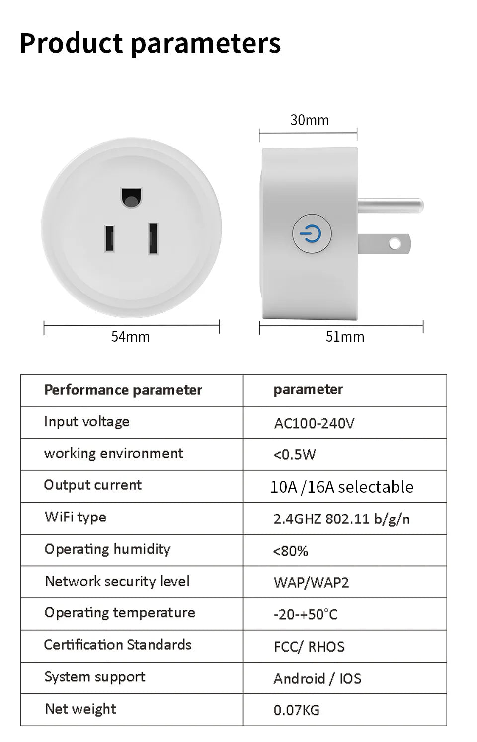 Tuya WIFI Smart Socket US Plug 10A 16A wifi Outlet 220V Power Socket Remote Control Works With Alexa Google Home Appliances 110V