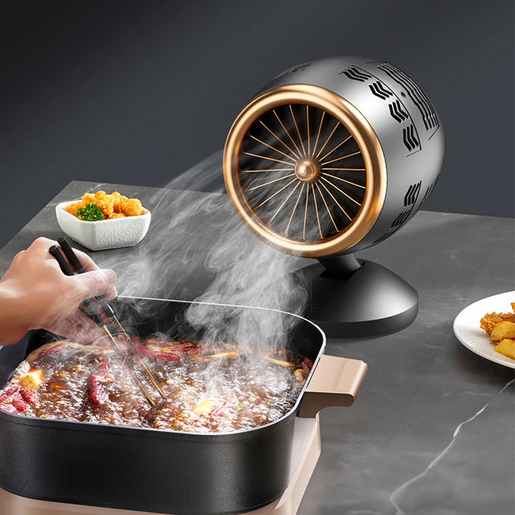 Desktop Range Hood Low Noise Portable Range Hood Height Angle Adjustment Extractor Hood for Indoor BBQ Hot Pot