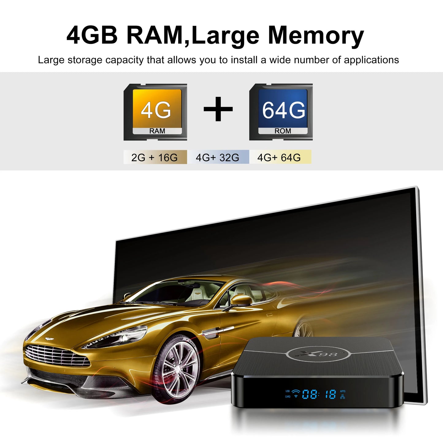 X98Plus TV Box Android 11.0 TV box 4G 32G 64G Set Top Box AV1 BT 2.4G 5G Wifi 4K HDR Video Media Player X98 Plus Amlogic S905W2