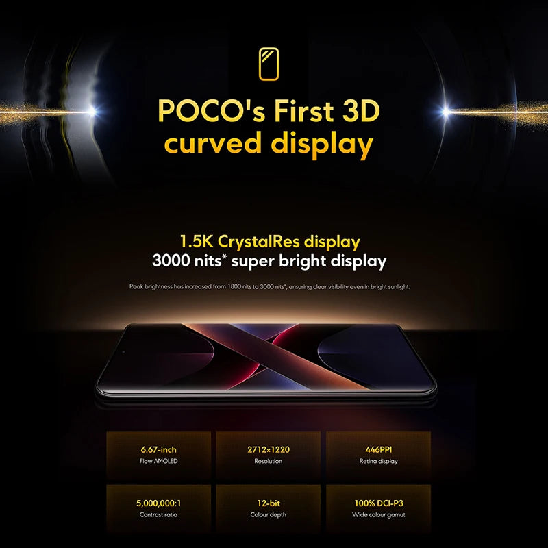 Global Version POCO X7 Smartphone 6.67" CrystalRes 1.5K FloW AMOLED Curved Display 50MP Main Camera 45W Turbo Charging NFC